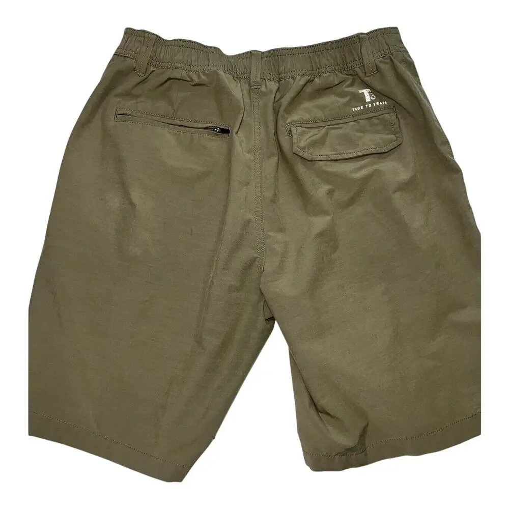 Southern Tide T3 Shorts Men's Size S Green Tide To Trail Fishing Hiking Outdoor
